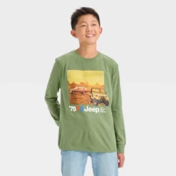 Boys' Jeep Long Sleeve Graphic T-Shirt - Art Class™ Green -Daily Kid Wear Shop GUEST 598b58cb 7f95 4722 9ce9 89b291e4f9f0
