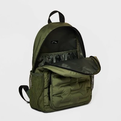 Kids' 16" Puffy Backpack - Art Class™ Green 2 Kids' 16" Puffy Backpack - Art Class™ Green - Image 2