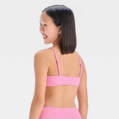 Girls' Tropical Island Swimsuit Top - Art Class™ Pink 1 Girls' Tropical Island Swimsuit Top - Art Class™ Pink