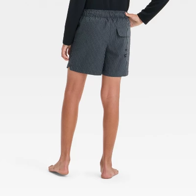 Boys' Striped Swim Shorts - Art Class™ Black 1 Boys' Striped Swim Shorts - Art Class™ Black