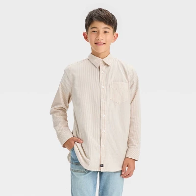 Boys' Oxford Striped Long Sleeve Button-Down Shirt - Art Class™ 3 Boys' Oxford Striped Long Sleeve Button-Down Shirt - Art Class™ - Image 3