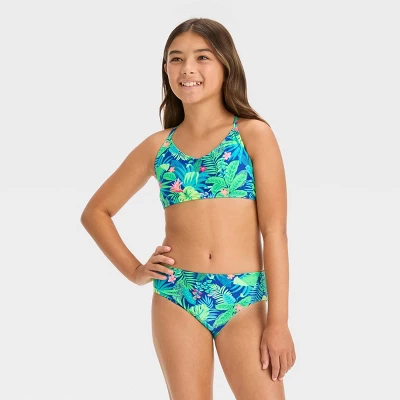 Girls' 'Living In The Tropics' Floral Printed Bikini Set - Art Class™ 3 Girls' 'Living In The Tropics' Floral Printed Bikini Set - Art Class™ - Image 3
