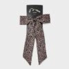 Girls' Satin Leopard Printed Bow - Art Class™ Black/Brown