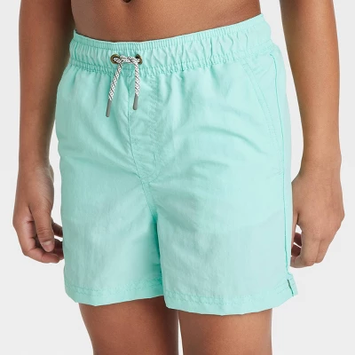 Boys' Solid Swim Trunks - Art Class™ Light Blue 1 Boys' Solid Swim Trunks - Art Class™ Light Blue