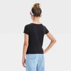 Girls' Short Sleeve Scoop Neck Super Soft T-Shirt - Art Class™