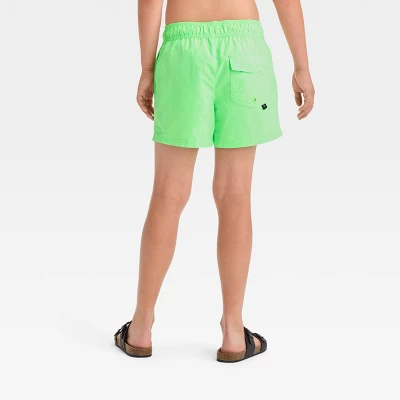 Boys' Snappy Solid Swim Shorts - Art Class™ Green 2 Boys' Snappy Solid Swim Shorts - Art Class™ Green - Image 2