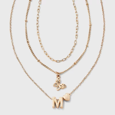 Girls' Initial With Choker And Layered Necklace Set - Art Class™ Gold 15 Girls' Initial With Choker And Layered Necklace Set - Art Class™ Gold - Image 15