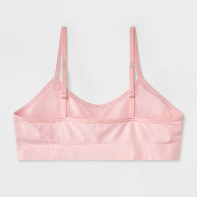 Girls' 2pk 'Floral' Seamless Ruched Bra - Art Class™ White 1 Girls' 2pk 'Floral' Seamless Ruched Bra - Art Class™ White