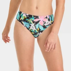 Girls' Ebony Tropical Floral Printed Bikini Swim Bottom - Art Class™ Black -Daily Kid Wear Shop GUEST 7504cbe7 d0dd 4813 946b c3c9aa569ecb