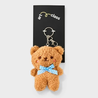 Girls' Teddy Bag Charm - Art Class™ Brown: Animal Icon Keychain, Lobster Claw Clasp, Iron & Polyester 1 Girls' Teddy Bag Charm - Art Class™ Brown: Animal Icon Keychain, Lobster Claw Clasp, Iron & Polyester