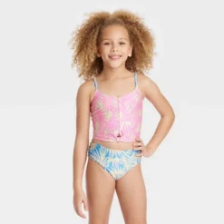 Girls' Leaf Printed Midkini Set - Art Class™ Light Pink/Light Blue/Cream 5 Girls' Leaf Printed Midkini Set - Art Class™ Light Pink/Light Blue/Cream -Daily Kid Wear Shop GUEST 77379dca 0c29 456a 9f15 f86f4d46906b