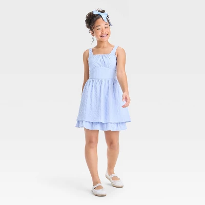 Girls' Ruched Fit & Flare Empire Waist Mini Dress - Art Class™ 2 Girls' Ruched Fit & Flare Empire Waist Mini Dress - Art Class™ - Image 2