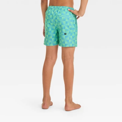 Boys' Plaid Swim Shorts - Art Class™ Green 1 Boys' Plaid Swim Shorts - Art Class™ Green