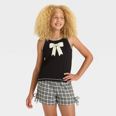 Girls' Graphic Tank Top And Shorts Pajama Set - Art Class™ 2 Girls' Graphic Tank Top And Shorts Pajama Set - Art Class™ - Image 2