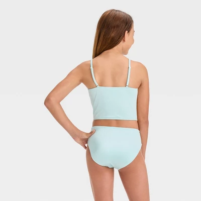 Girls' 'Let It Shine' Solid Midkini Set - Art Class™ 2 Girls' 'Let It Shine' Solid Midkini Set - Art Class™ - Image 2