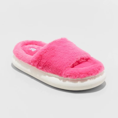 Kids' Tasha Platform Slide Slippers - Art Class™ Hot Pink 4 Kids' Tasha Platform Slide Slippers - Art Class™ Hot Pink - Image 4