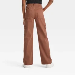Girls' High-Rise Baggy Cargo Pants - Art Class™ Brown
