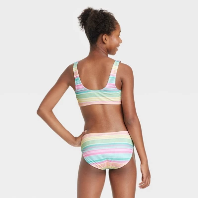 Girls' Venice Striped Bikini Set - Art Class™ 2 Girls' Venice Striped Bikini Set - Art Class™ - Image 2