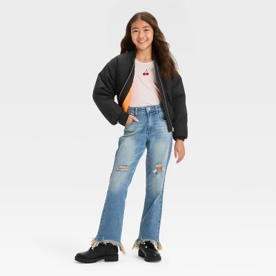 Girls' Cropped Bomber Jacket - Art Class™ 2 Girls' Cropped Bomber Jacket - Art Class™ - Image 2