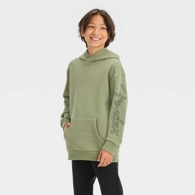 Boys' Fender Guitar Pullover Hoodie - Art Class™ Green 3 Boys' Fender Guitar Pullover Hoodie - Art Class™ Green - Image 3