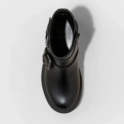 Girls' Cadi Zipper Moto Boots - Art Class™ Black 2 Girls' Cadi Zipper Moto Boots - Art Class™ Black - Image 2