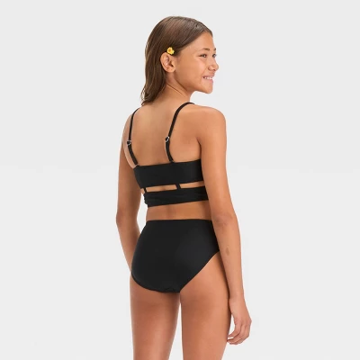 Girls' 'It’s A Wrap' Solid Bikini Set - Art Class™ 2 Girls' 'It’s A Wrap' Solid Bikini Set - Art Class™ - Image 2