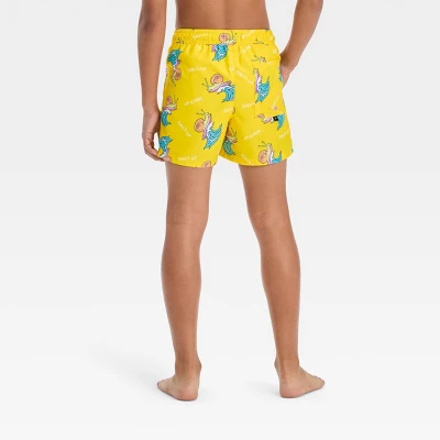 Boys' Snail Surfing Swim Shorts - Art Class™ Yellow 2 Boys' Snail Surfing Swim Shorts - Art Class™ Yellow - Image 2
