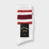 Girls' 2pk Striped Crew Socks - Art Class™ Maroon/Red