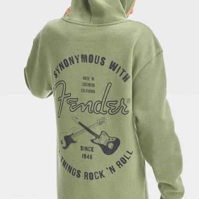Boys' Fender Guitar Pullover Hoodie - Art Class™ Green 1 Boys' Fender Guitar Pullover Hoodie - Art Class™ Green