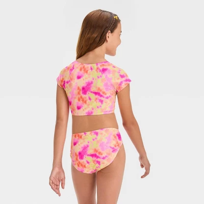 Girls' 'Sunshine Sorbet' Tie-Dye Bikini Set - Art Class™ 2 Girls' 'Sunshine Sorbet' Tie-Dye Bikini Set - Art Class™ - Image 2