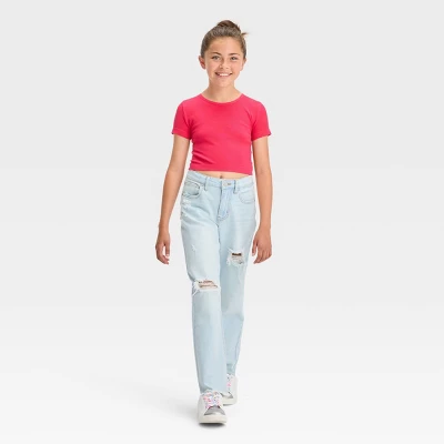 Girls' Short Sleeve Seamless Cropped T-Shirt - Art Class™ 2 Girls' Short Sleeve Seamless Cropped T-Shirt - Art Class™ - Image 2