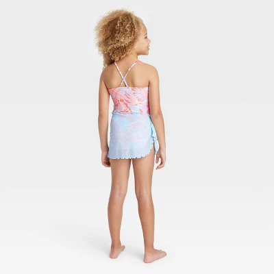 Girls' Tropic Oasis One Piece Swimwear Set With Skirt - Art Class™ 3 Girls' Tropic Oasis One Piece Swimwear Set With Skirt - Art Class™ - Image 3
