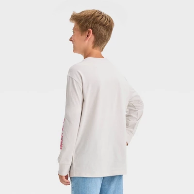 Boys' Redwood Trees Long Sleeve Graphic T-Shirt - Art Class™ Light Gray 2 Boys' Redwood Trees Long Sleeve Graphic T-Shirt - Art Class™ Light Gray - Image 2