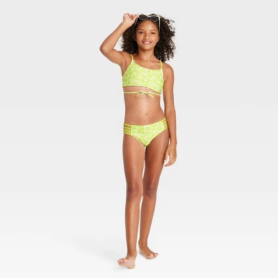 Girls' Make A Wish 2pc Bikini Set - Art Class™ Lime Green 2 Girls' Make A Wish 2pc Bikini Set - Art Class™ Lime Green - Image 2