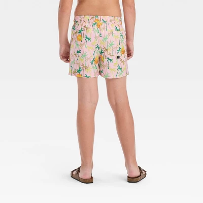 Boys' Palm Tree Swim Shorts - Art Class™ Pink 2 Boys' Palm Tree Swim Shorts - Art Class™ Pink - Image 2