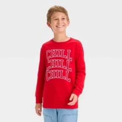 Boys' Chill Chill Chill Long Sleeve Graphic T-Shirt - Art Class™ Red 5 Boys' Chill Chill Chill Long Sleeve Graphic T-Shirt - Art Class™ Red -Daily Kid Wear Shop GUEST af09244e 25a3 473e bcbf 074e229e3043