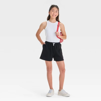 Girls' Drawstring Waist Fleece Shorts - Art Class™ 2 Girls' Drawstring Waist Fleece Shorts - Art Class™ - Image 2