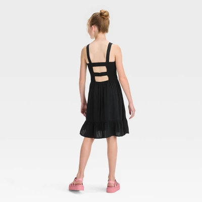 Girls' Back Cut Out Dress - Art Class™ 1 Girls' Back Cut Out Dress - Art Class™