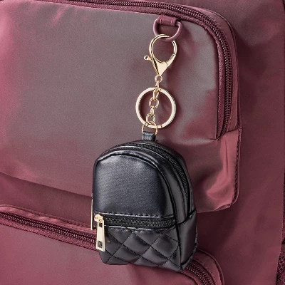 Girls' Mini Backpack Bag Charm - Art Class™ Black 2 Girls' Mini Backpack Bag Charm - Art Class™ Black - Image 2