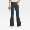 Girls' Low-Rise Flare Jeans - Art Class™ Dark Wash