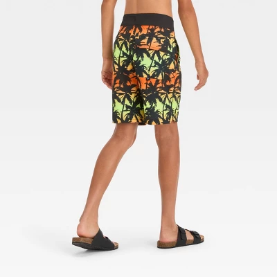 Boys' Ombre Palm Leaf Printed Swim Shorts - Art Class™ Gold 2 Boys' Ombre Palm Leaf Printed Swim Shorts - Art Class™ Gold - Image 2
