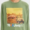 Boys' Jeep Long Sleeve Graphic T-Shirt - Art Class™ Green