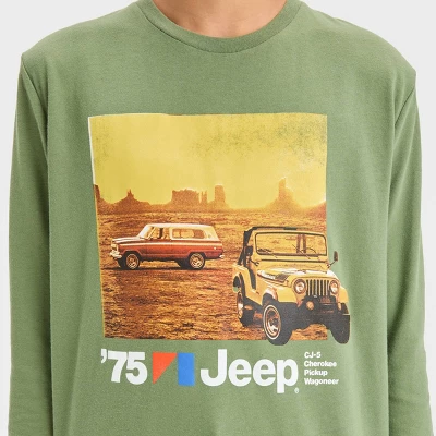 Boys' Jeep Long Sleeve Graphic T-Shirt - Art Class™ Green
