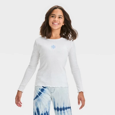 Girls' Long Sleeve Ribbed Baby T-Shirt - Art Class™ 3 Girls' Long Sleeve Ribbed Baby T-Shirt - Art Class™ - Image 3