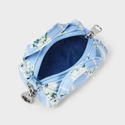 Girls' Floral Mini Duffel Bag Charm - Art Class™ Blue 2 Girls' Floral Mini Duffel Bag Charm - Art Class™ Blue - Image 2