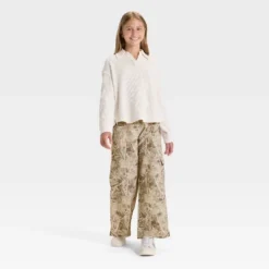 Girls' Nylon Wide Leg Cargo Pants - Art Class™ Tan 4 Girls' Nylon Wide Leg Cargo Pants - Art Class™ Tan -Daily Kid Wear Shop GUEST be946982 986e 4186 9b71 09252225d0c7