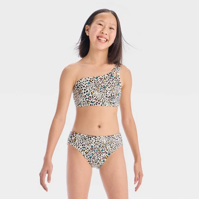 Girls' Leopard Swimsuit Bottom - Art Class™ Black 2 Girls' Leopard Swimsuit Bottom - Art Class™ Black - Image 2