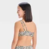 Girls' Leopard Swimsuit Top - Art Class™ Black