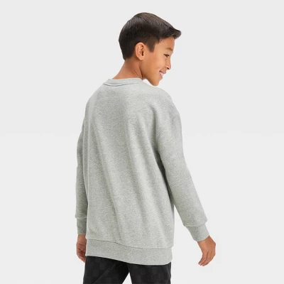 Boys' Smiley Graphic Sweatshirt - Art Class™ Gray 2 Boys' Smiley Graphic Sweatshirt - Art Class™ Gray - Image 2