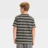 Boys' Short Sleeve Striped Oversized T-Shirt - Art Class™